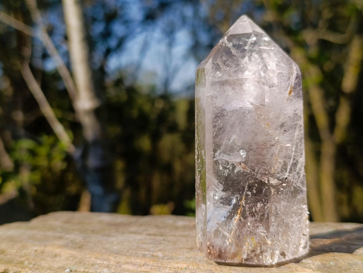 Polished Clear Window Quartz Crystal x 1 From Akansobe, Madagascar