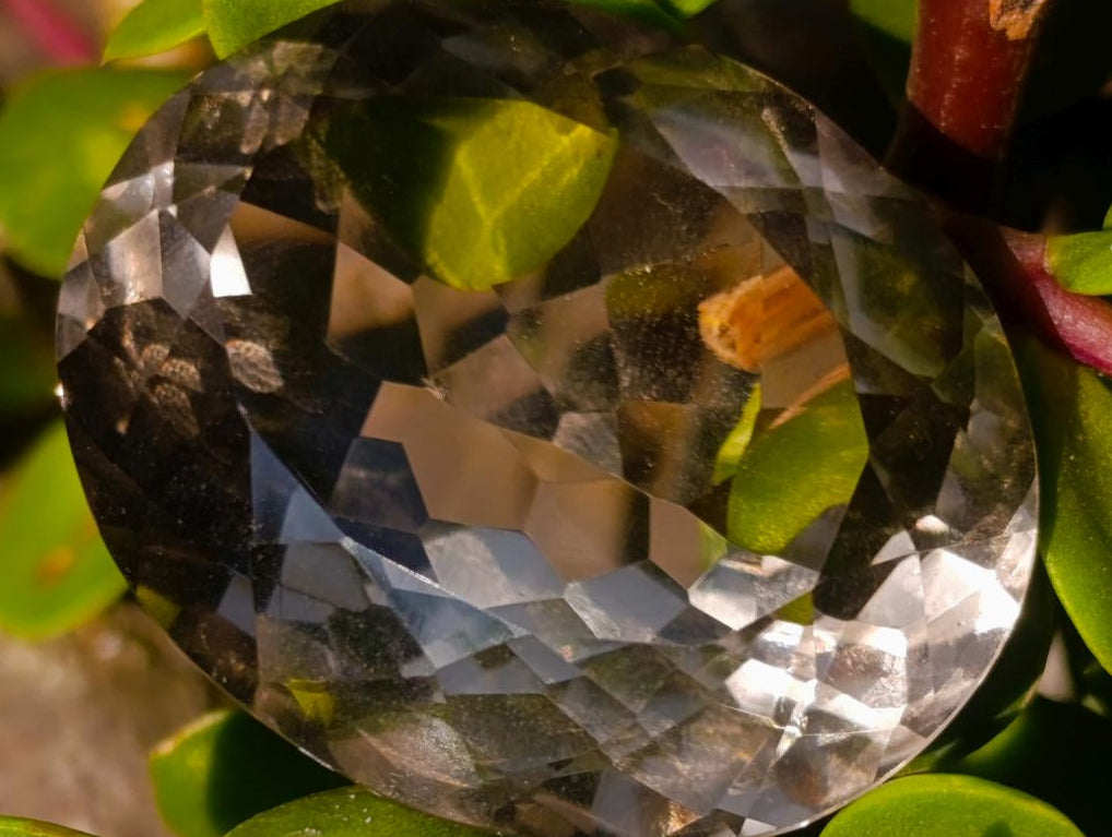 Polished Huge Faceted 150 Carat Optic Clear Smokey Quartz Stone x 1 From Madagascar
