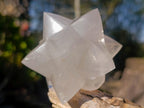 Hand Made Pearl Girasol Quartz Merkabah Star x 1 From Ambatondrazaka Madagascar