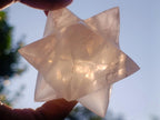 Hand Made Pearl Girasol Quartz Merkabah Star x 1 From Ambatondrazaka Madagascar