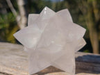 Hand Made Pearl Girasol Quartz Merkabah Star x 1 From Ambatondrazaka Madagascar