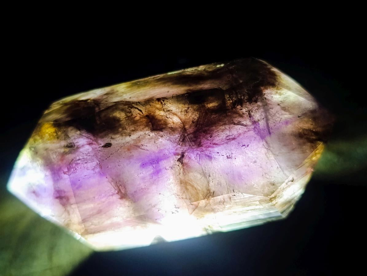 Polished Double Terminated Smokey Amethyst Window Crystal x 1 From Akansobe, Madagascar