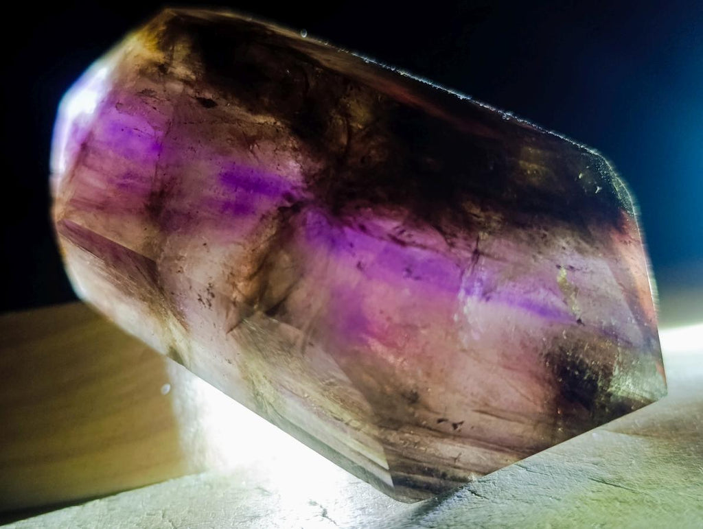 Polished Double Terminated Smokey Amethyst Window Crystal x 1 From Akansobe, Madagascar