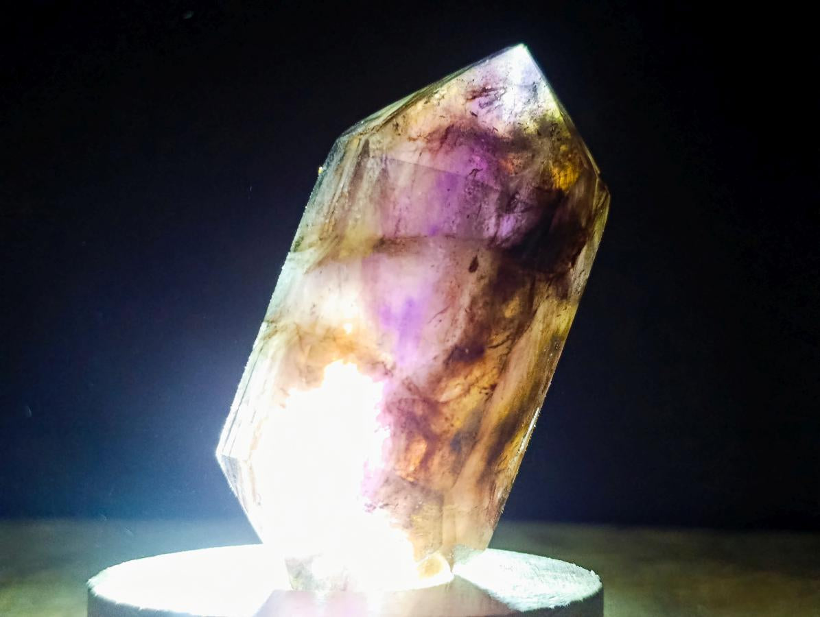 Polished Double Terminated Smokey Amethyst Window Crystal x 1 From Akansobe, Madagascar