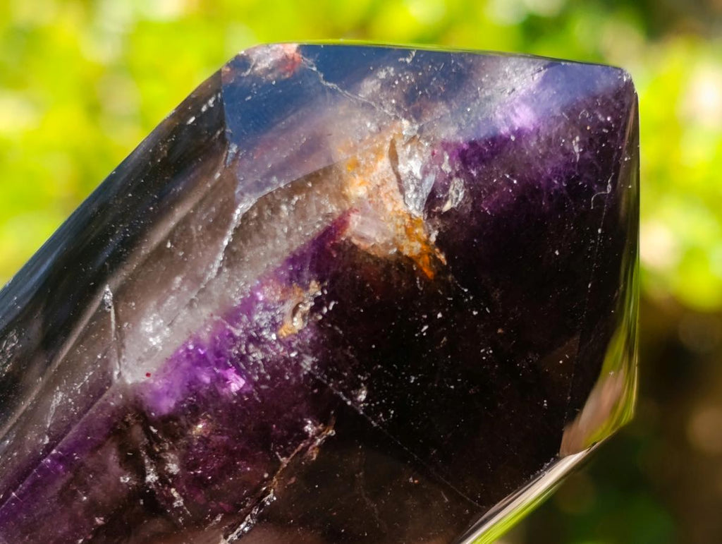Polished Double Terminated Smokey Amethyst Window Crystal x 1 From Akansobe, Madagascar