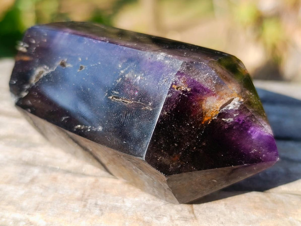Polished Double Terminated Smokey Amethyst Window Crystal x 1 From Akansobe, Madagascar
