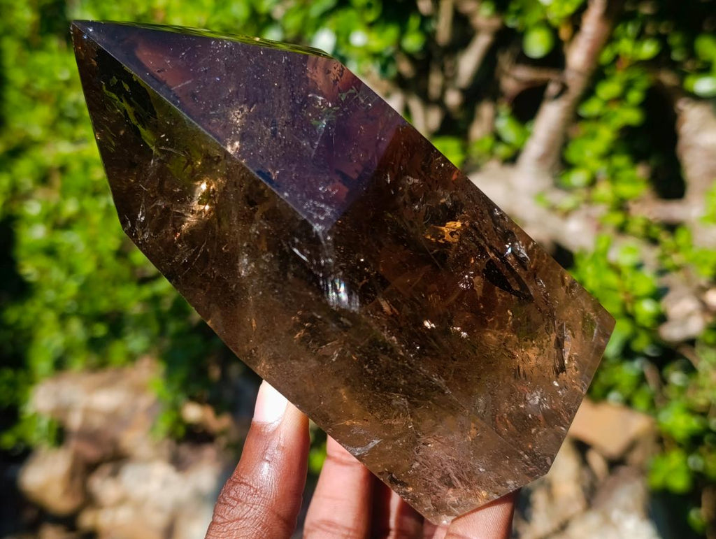 Polished Highly Reflective Large Smokey Quartz Display Crystal x 1 From Madagascar