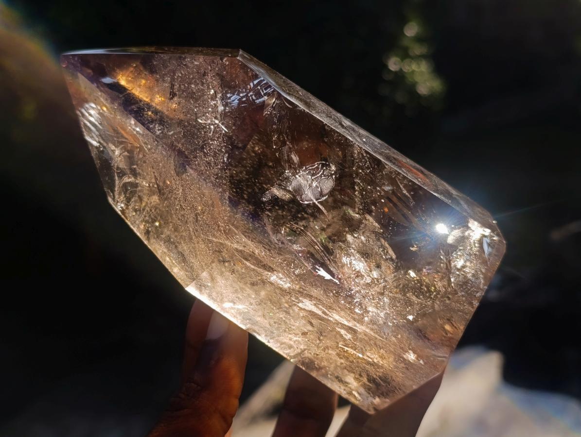 Polished Highly Reflective Large Smokey Quartz Display Crystal x 1 From Madagascar