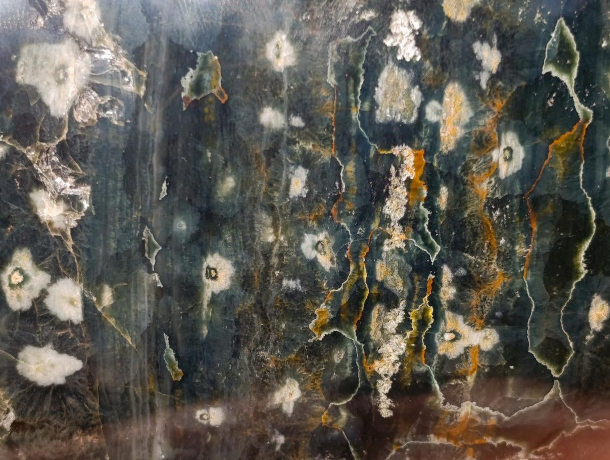 Polished Rare Orbicular Ocean Jasper Display Piece x 1 From Madagascar