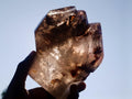 Polished Twin Sceptre Smokey Window Quartz Crystal x 1 From Akansobe, Madagascar