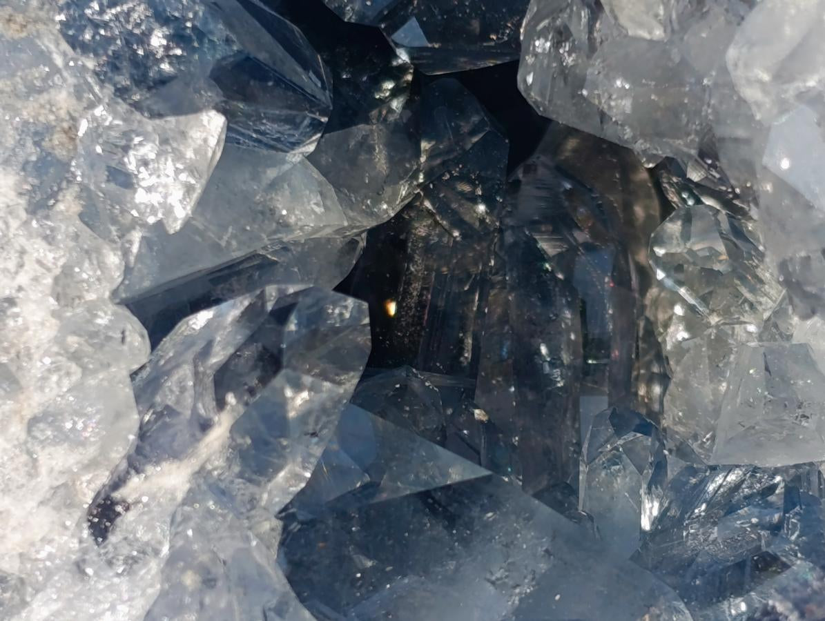 Natural Large Blue Celestite Geode Specimen x 1 From Sakoany Madagascar