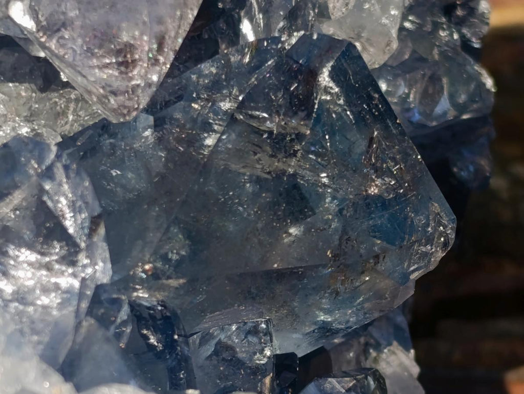 Natural Large Blue Celestite Geode Specimen x 1 From Sakoany Madagascar