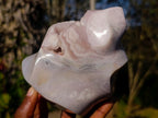 Polished Large Rare Ocean Jasper Crystal Centred Flame Sculpture x 1 From Maintirano, Madagascar