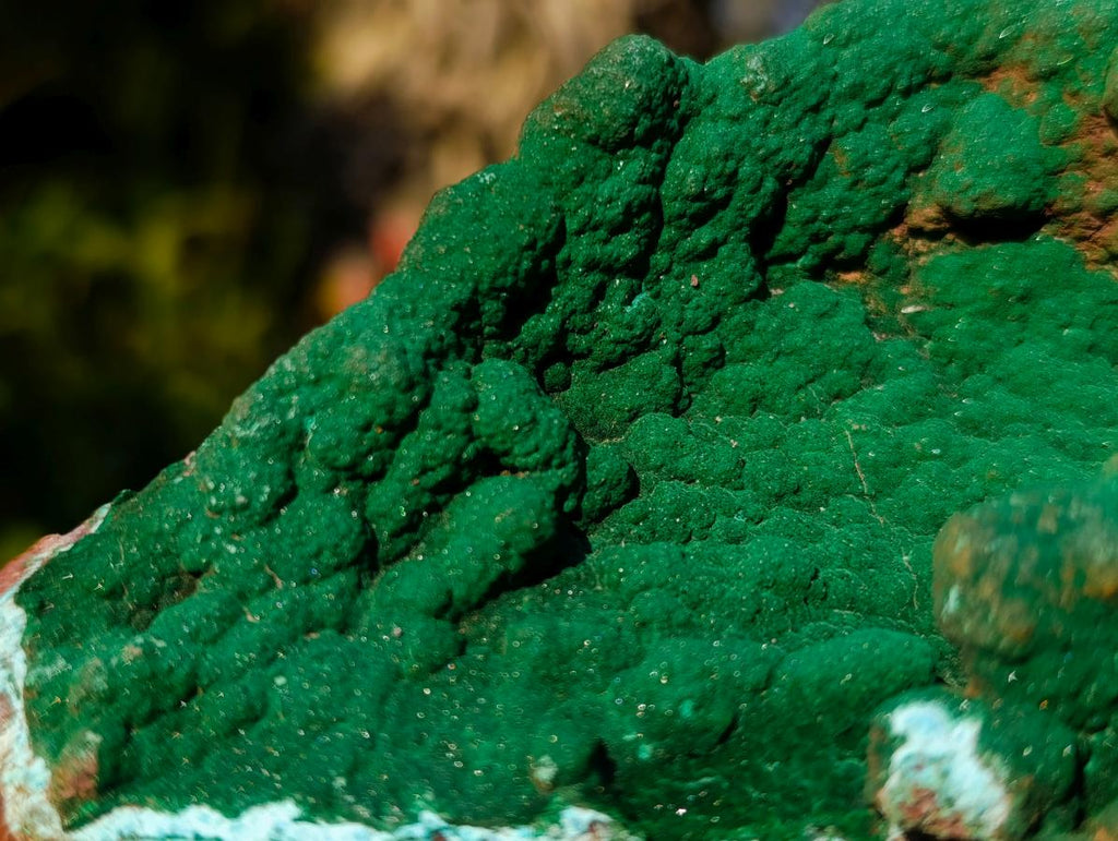 Natural Exquisite Botryoidal Malachite Crystal Plate Specimen x 1 From Kolwezi, Congo