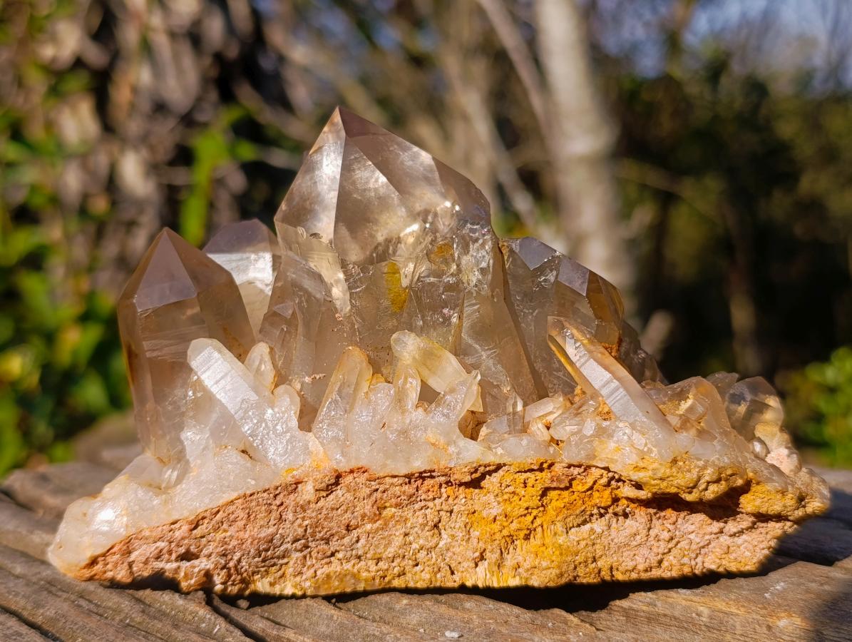 Polished Exquisite Smokey Citrine Crystal Cluster x 1 From Akansobe, Madagascar