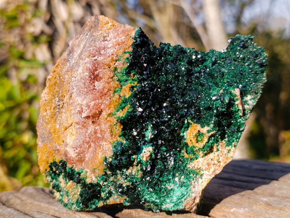 Natural Cabinet Size Crystalline Malachite Specimen x 1 From Tenke Fungurume, Congo