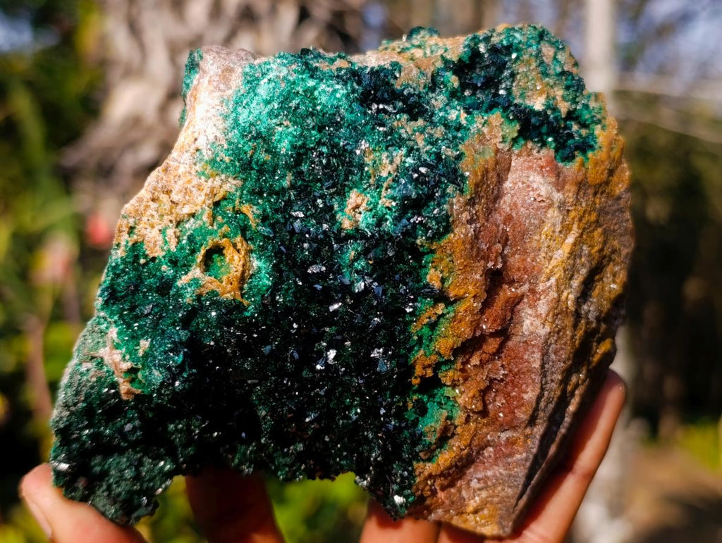 Natural Cabinet Size Crystalline Malachite Specimen x 1 From Tenke Fungurume, Congo