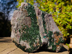 Natural Large Libethenite Crystals on Dolomite Matrix Specimen x 1 From Kolwezi, Congo