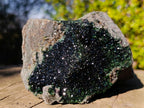 Natural Large Libethenite Crystals on Dolomite Matrix Specimen x 1 From Kolwezi, Congo
