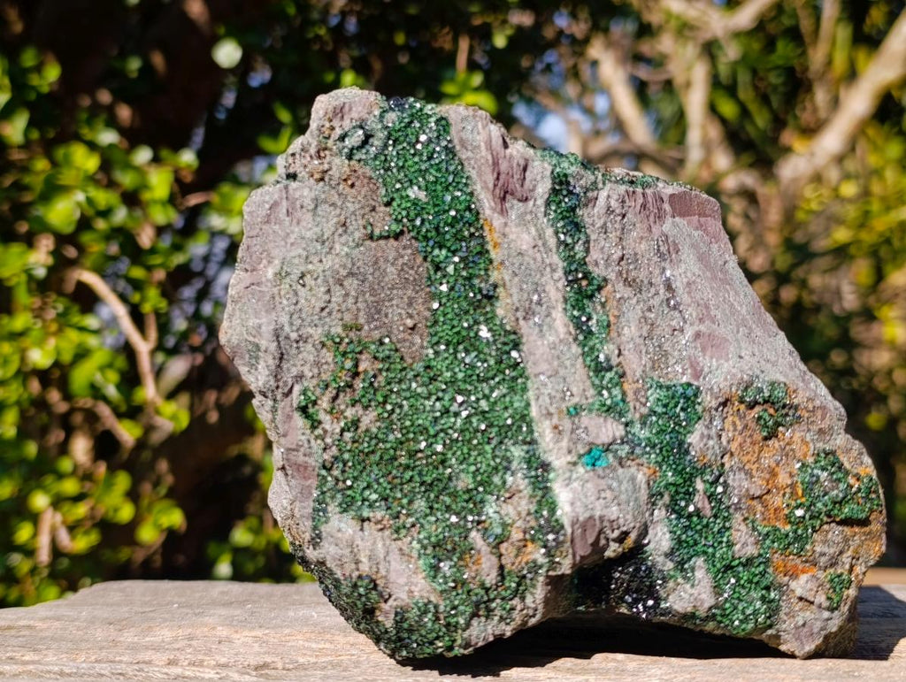 Natural Large Libethenite Crystals on Dolomite Matrix Specimen x 1 From Kolwezi, Congo