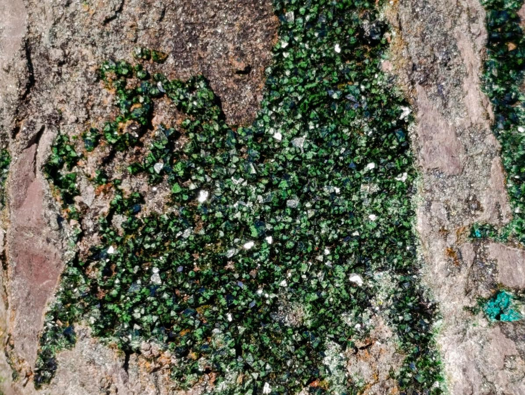 Natural Large Libethenite Crystals on Dolomite Matrix Specimen x 1 From Kolwezi, Congo