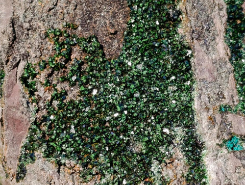 Natural Large Libethenite Crystals on Dolomite Matrix Specimen x 1 From Kolwezi, Congo
