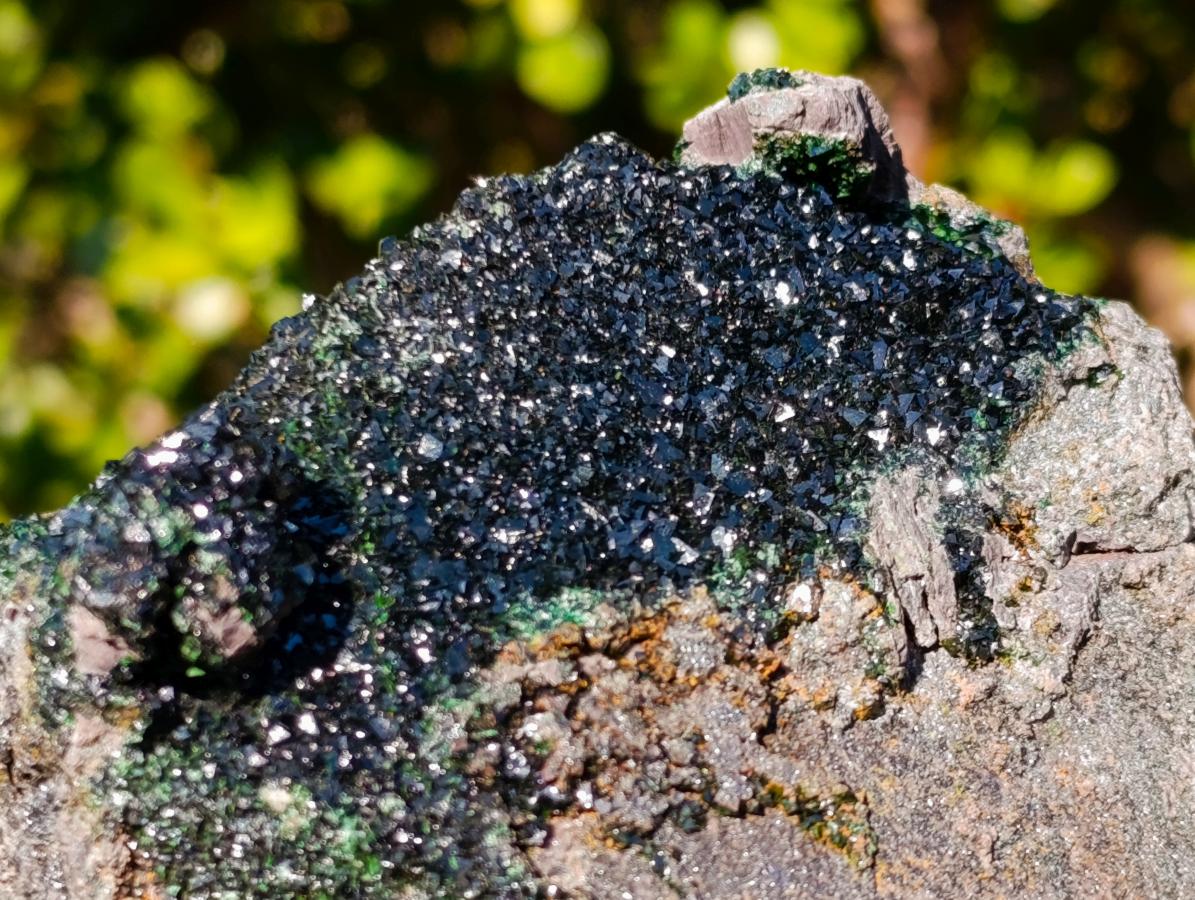 Natural Large Libethenite Crystals on Dolomite Matrix Specimen x 1 From Kolwezi, Congo