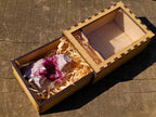 Natural Rare Hot Pink Spherocobaltite Specimen in Wooden Display Box x 1 From Mashamba West Mine, Congo