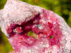 Natural Rare Hot Pink Spherocobaltite Specimen in Wooden Display Box x 1 From Mashamba West Mine, Congo