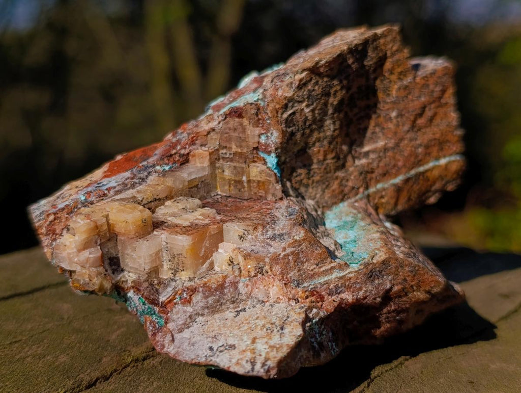 Natural Cabinet Size Drusy Coated Chrysocolla Specimen on Dolomite x 1 From Likasi, Congo