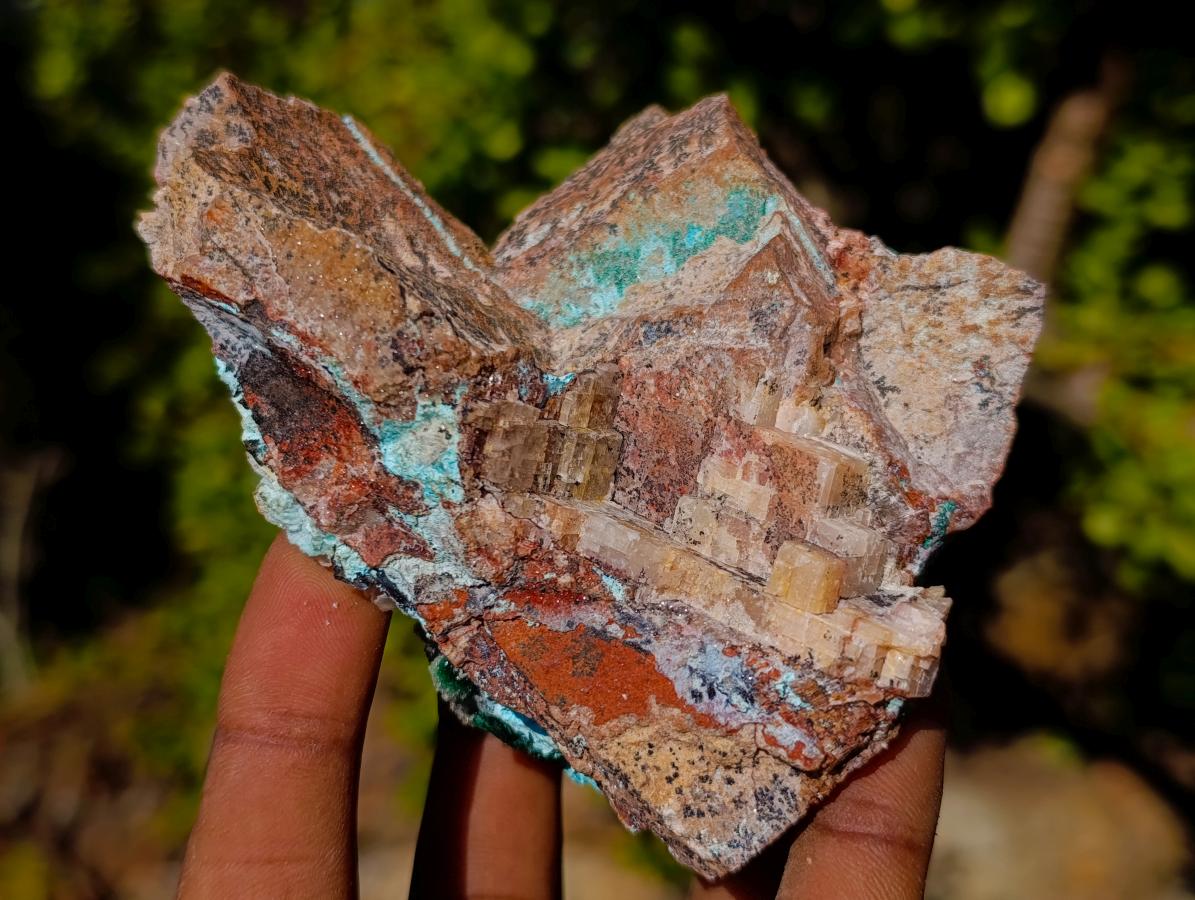 Natural Cabinet Size Drusy Coated Chrysocolla Specimen on Dolomite x 1 From Likasi, Congo