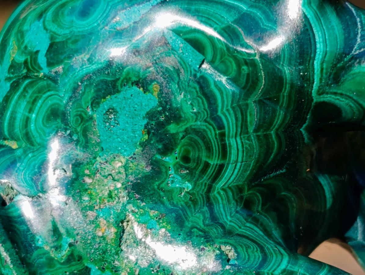Hand Made Malachite Elephant Carving x 1 From Congo