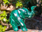 Hand Made Malachite Elephant Carving x 1 From Congo