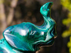 Hand Made Malachite Elephant Carving x 1 From Congo