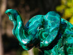 Hand Made Malachite Elephant Carving x 1 From Congo