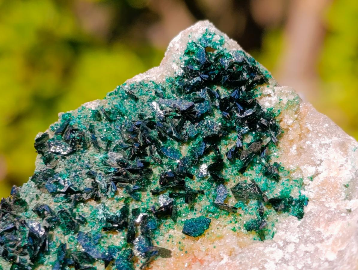 Natural Cabinet Size Rare Crystalline Malachite on Dolomite Specimen x 1 From Tenke Fungurume, Congo