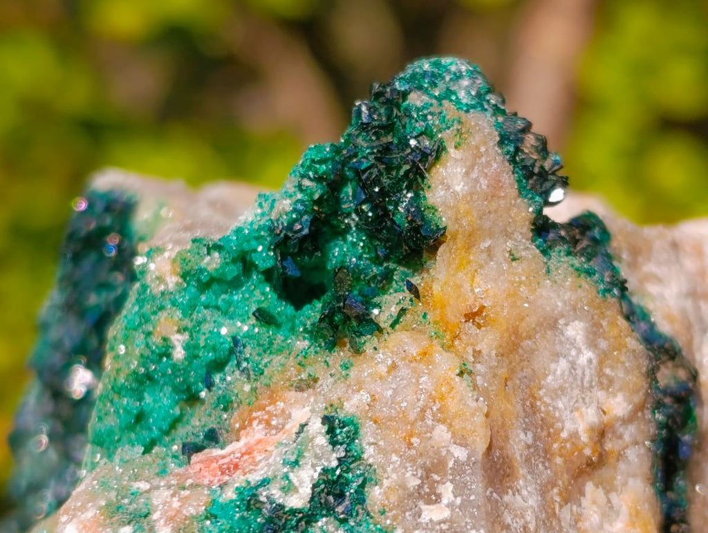 Natural Cabinet Size Rare Crystalline Malachite on Dolomite Specimen x 1 From Tenke Fungurume, Congo