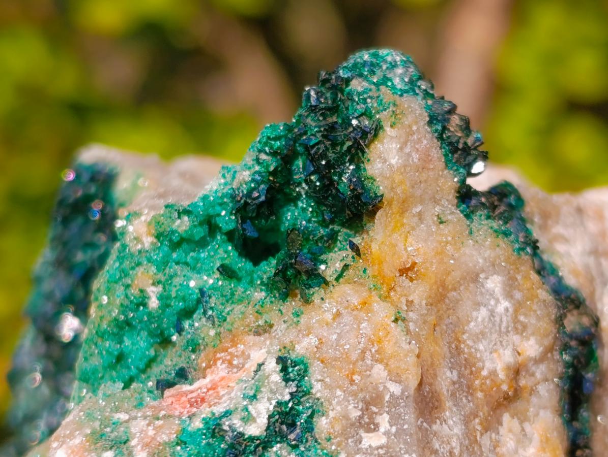 Natural Cabinet Size Rare Crystalline Malachite on Dolomite Specimen x 1 From Tenke Fungurume, Congo