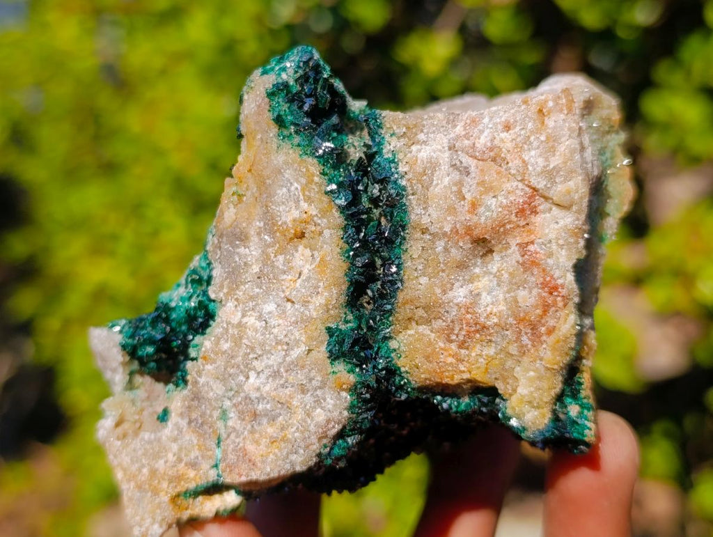 Natural Cabinet Size Rare Crystalline Malachite on Dolomite Specimen x 1 From Tenke Fungurume, Congo