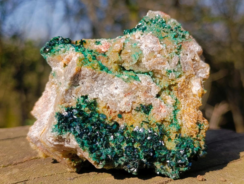 Natural Cabinet Size Rare Crystalline Malachite on Dolomite Specimen x 1 From Tenke Fungurume, Congo