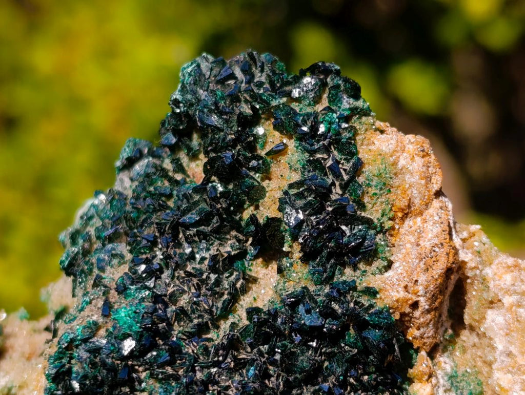 Natural Cabinet Size Rare Crystalline Malachite on Dolomite Specimen x 1 From Tenke Fungurume, Congo