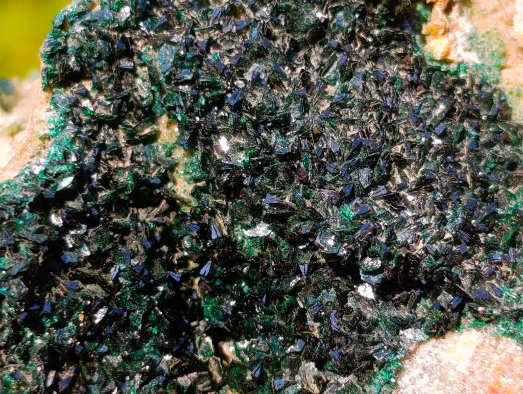 Natural Cabinet Size Rare Crystalline Malachite on Dolomite Specimen x 1 From Tenke Fungurume, Congo