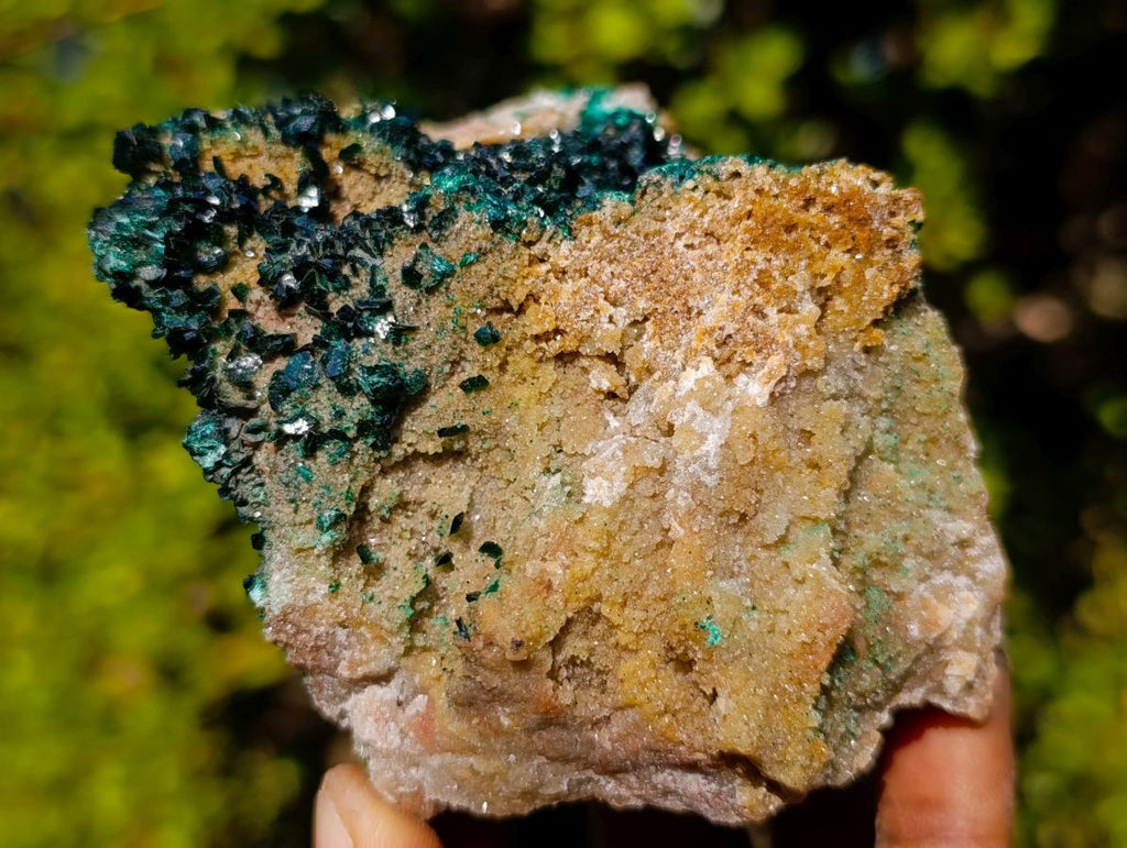 Natural Cabinet Size Rare Crystalline Malachite on Dolomite Specimen x 1 From Tenke Fungurume, Congo