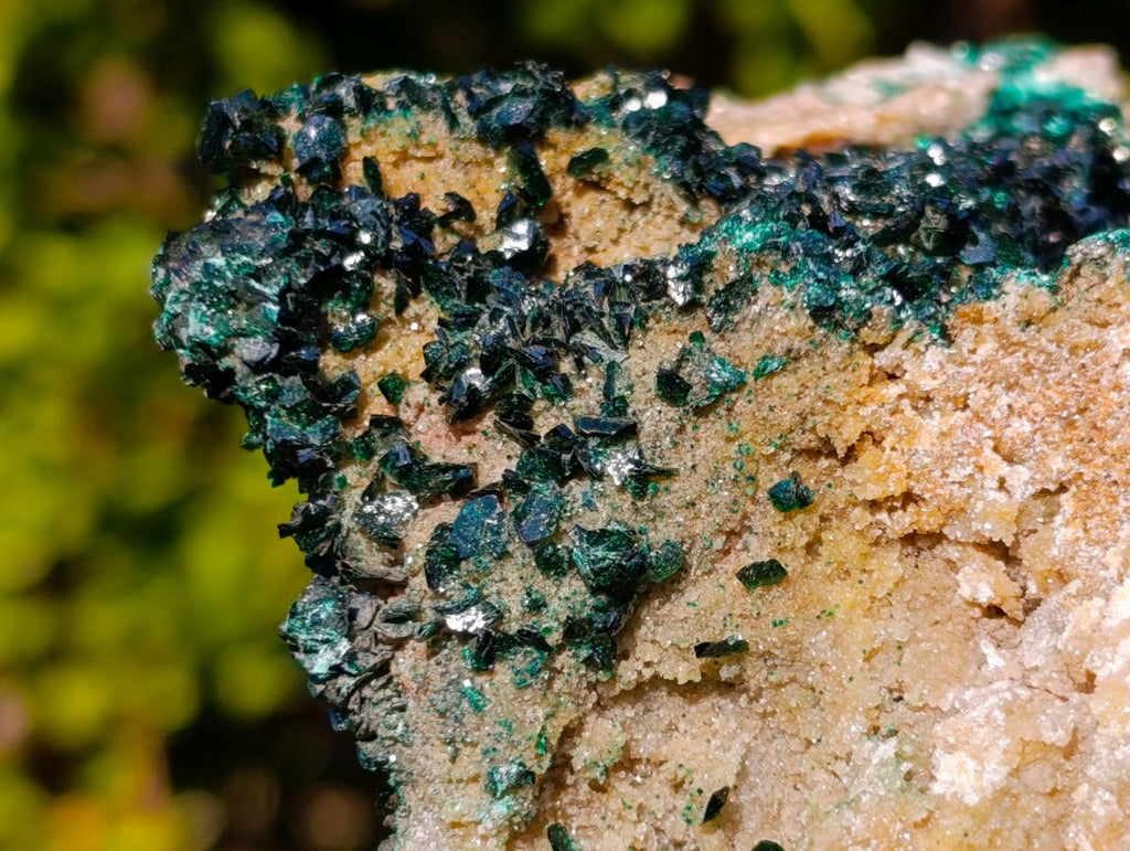 Natural Cabinet Size Rare Crystalline Malachite on Dolomite Specimen x 1 From Tenke Fungurume, Congo