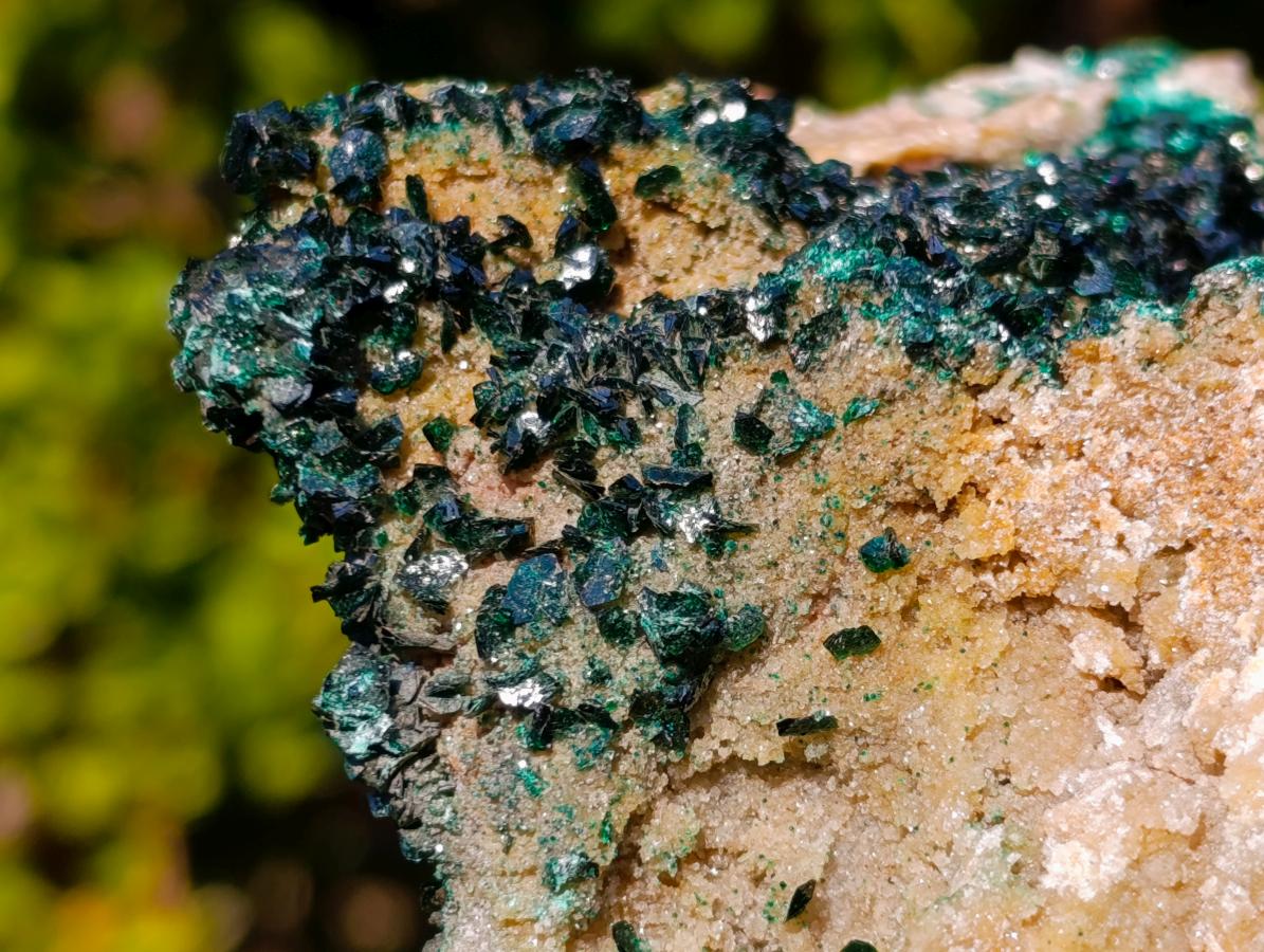 Natural Cabinet Size Rare Crystalline Malachite on Dolomite Specimen x 1 From Tenke Fungurume, Congo