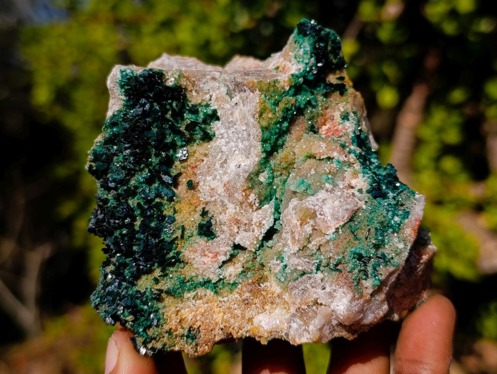Natural Cabinet Size Rare Crystalline Malachite on Dolomite Specimen x 1 From Tenke Fungurume, Congo