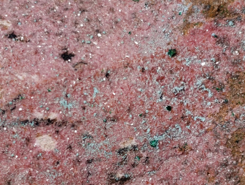 Natural Double Sided Drusy Chrysocolla and Cobaltian Dolomite Specimen x 1 From Likasi, Congo