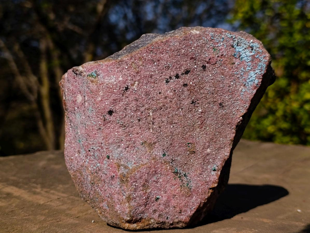 Natural Double Sided Drusy Chrysocolla and Cobaltian Dolomite Specimen x 1 From Likasi, Congo