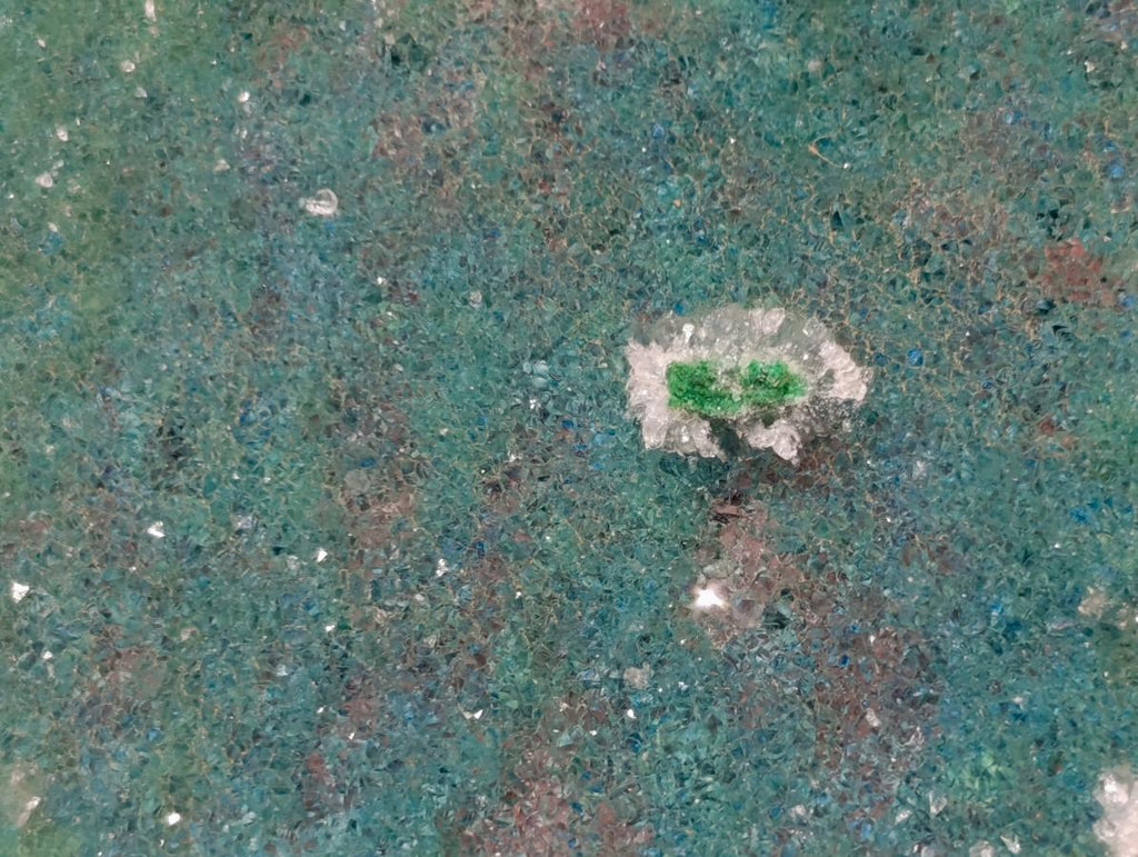 Natural Double Sided Drusy Chrysocolla and Cobaltian Dolomite Specimen x 1 From Likasi, Congo