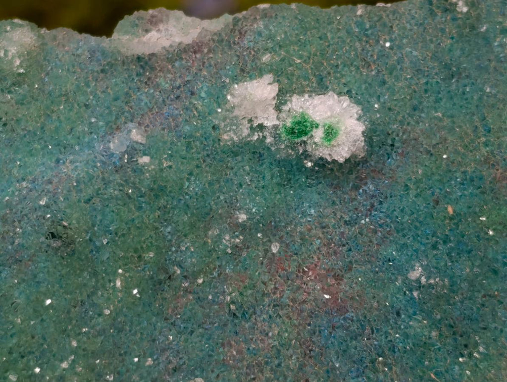 Natural Double Sided Drusy Chrysocolla and Cobaltian Dolomite Specimen x 1 From Likasi, Congo